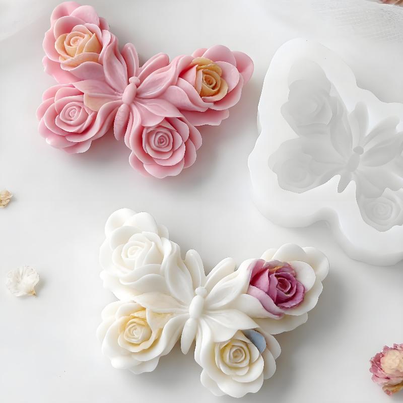 Home Fragrance Rose - DIY Rose Butterfly Form Silicone Mold