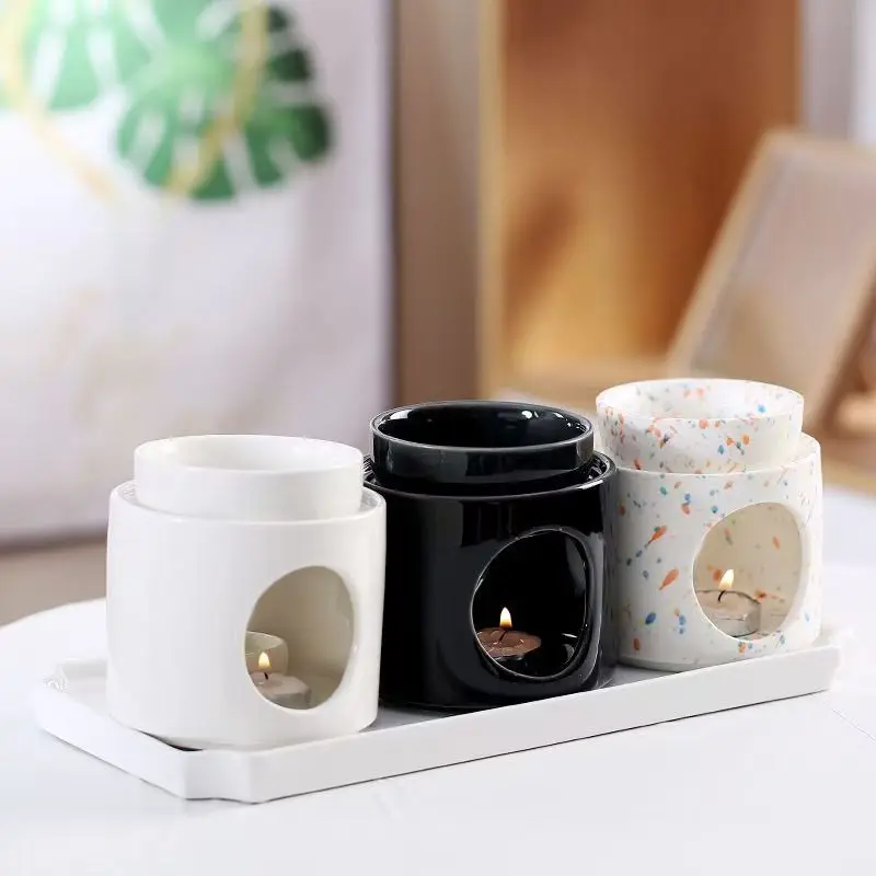 Wax Melt Burner - Detachable Ceramic Essential Oil Burners Waxes