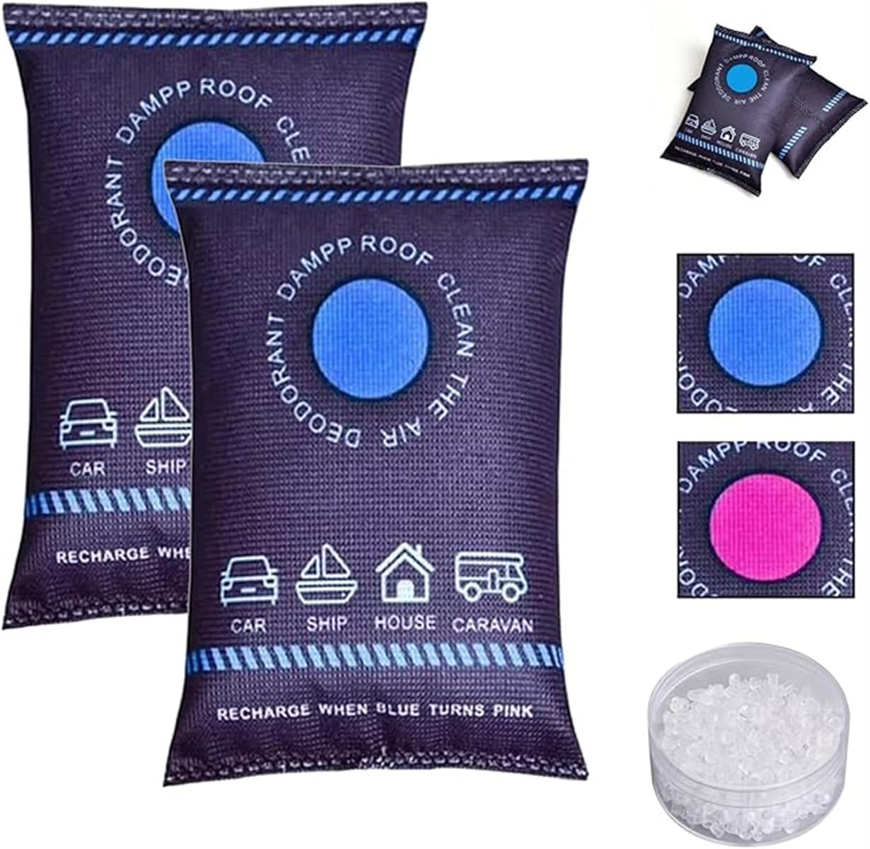 Home Fragrance Sachet - Reusable Silicone Dehumidifier Bag Car Air