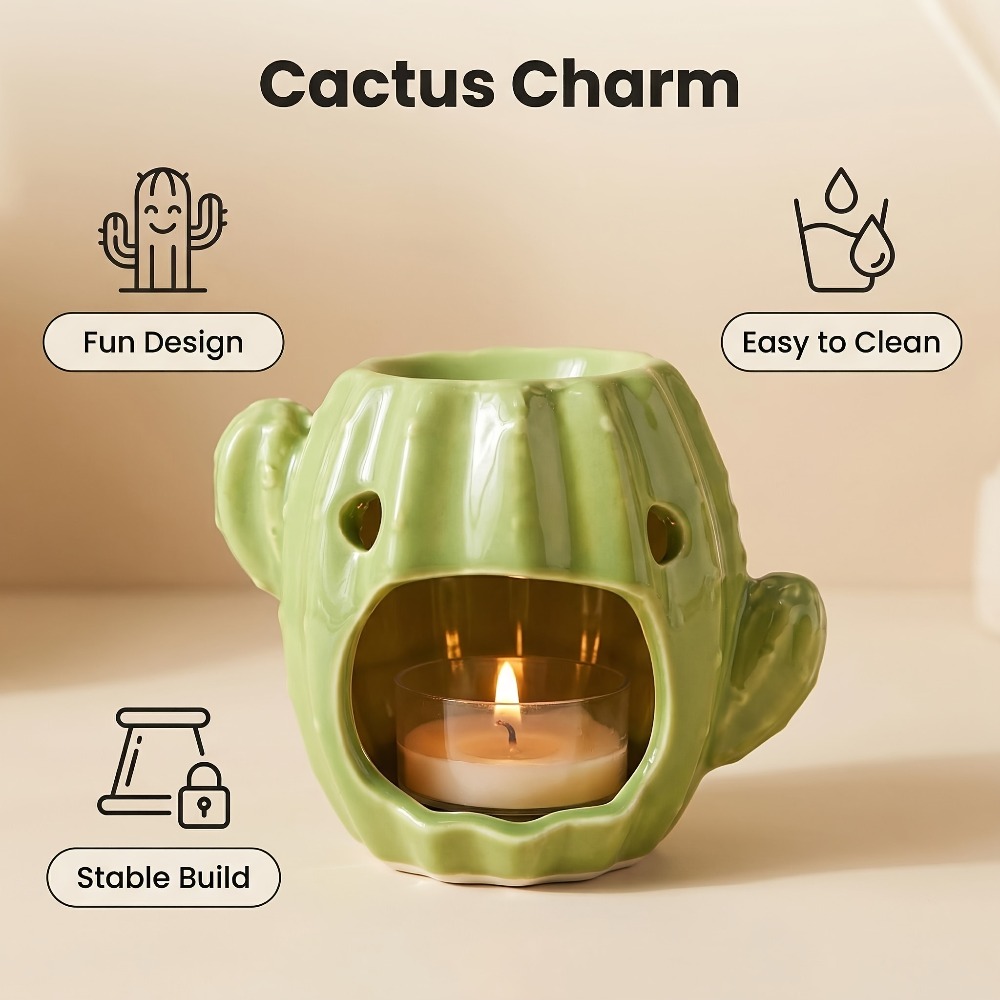 Cactus Shaped Ceramic Oil Burn - đánh giá và giá Wax Melt Burner