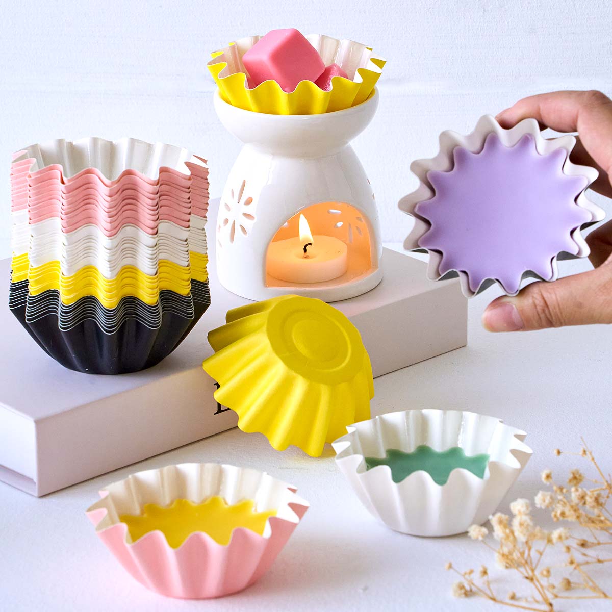 10pcs Wave Edge Wax Coated Pap - đánh giá và giá Home Fragrance Edg