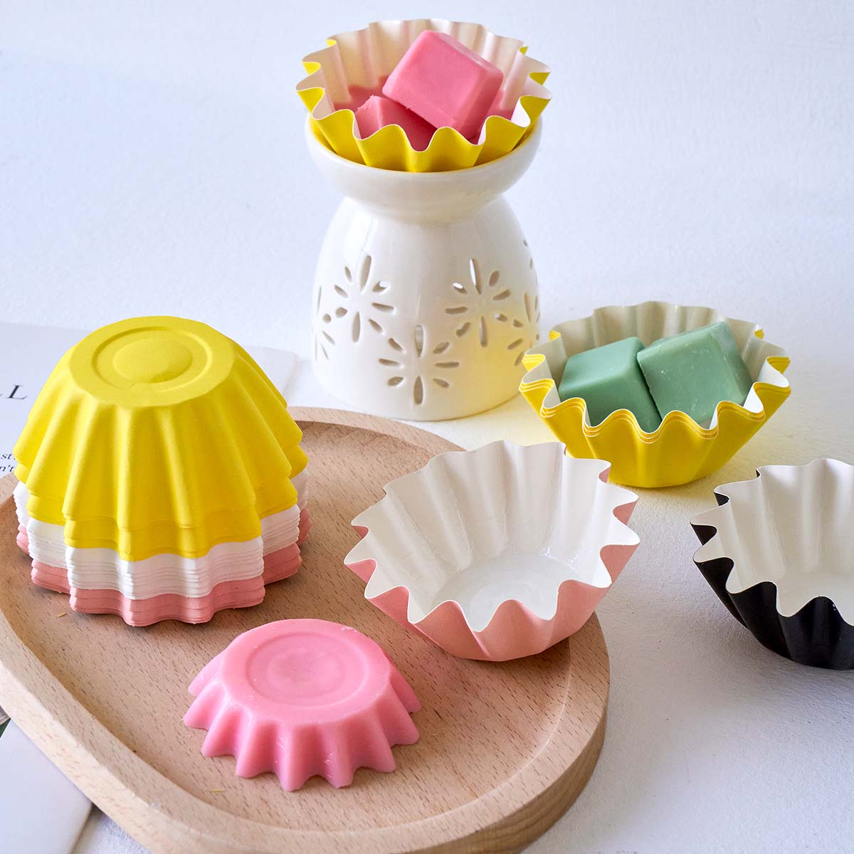 10pcs Wave Edge Wax Coated Pap - đánh giá và giá Home Fragrance Edg